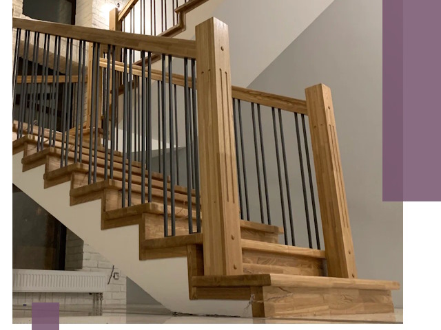 Реставрация деревянных и металлических лестниц в Шебекине