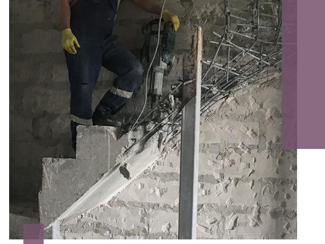 Демонтаж металлических и бетонных лестниц в Шебекине