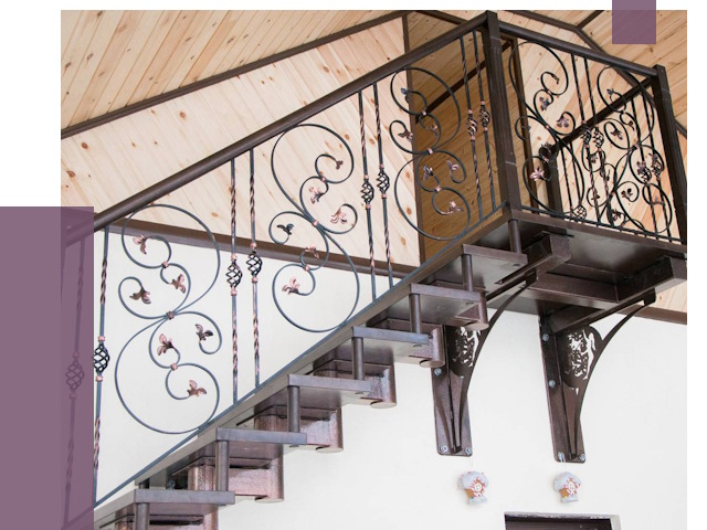 Кованые лестницы в Шебекине от 79412 руб. под ключ