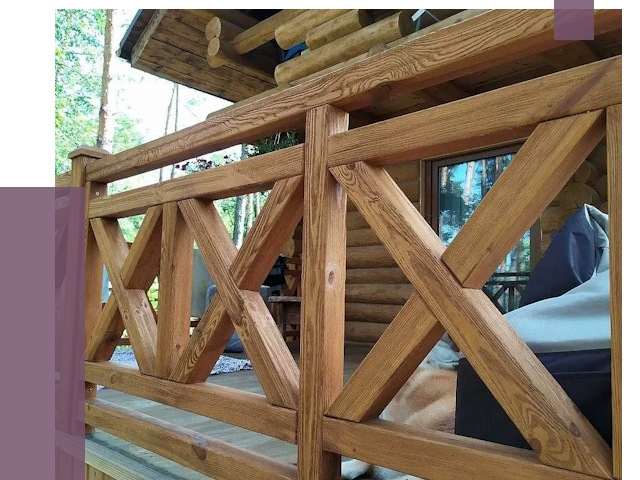 Деревянные перила под ключ в Шебекине от 7636 руб. 