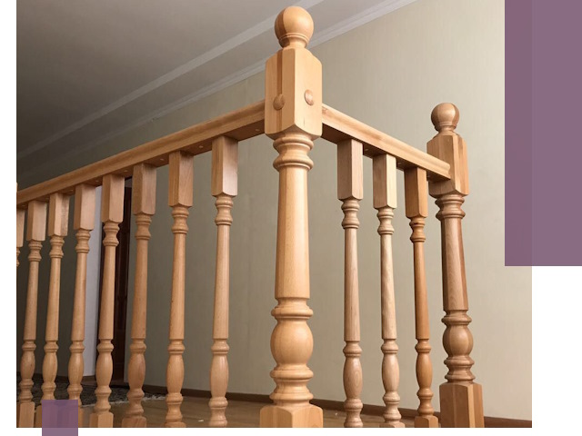 Деревянные перила на заказ в Шебекине: монтаж и изготовление