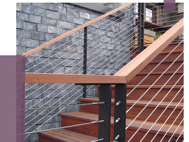 Тросовые перила под ключ в Шебекине от 7738 руб.