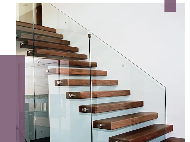 Стеклянные перила для лестницы в Шебекине от 14762 руб.