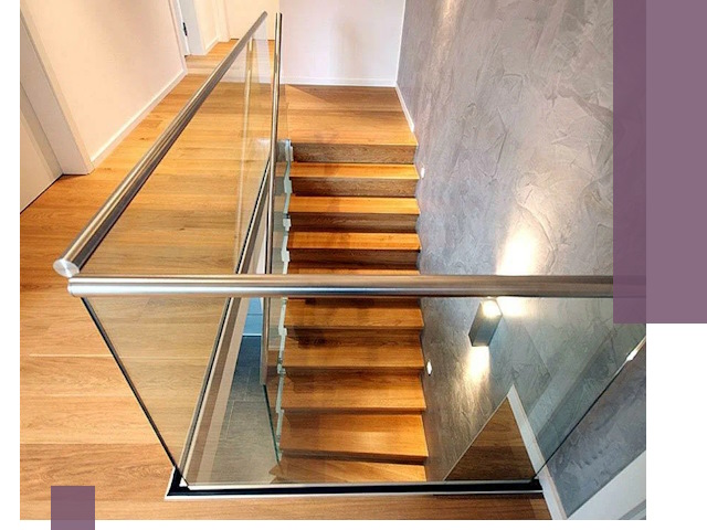 Перила для лестницы в доме — изготовление и монтаж в Шебекине