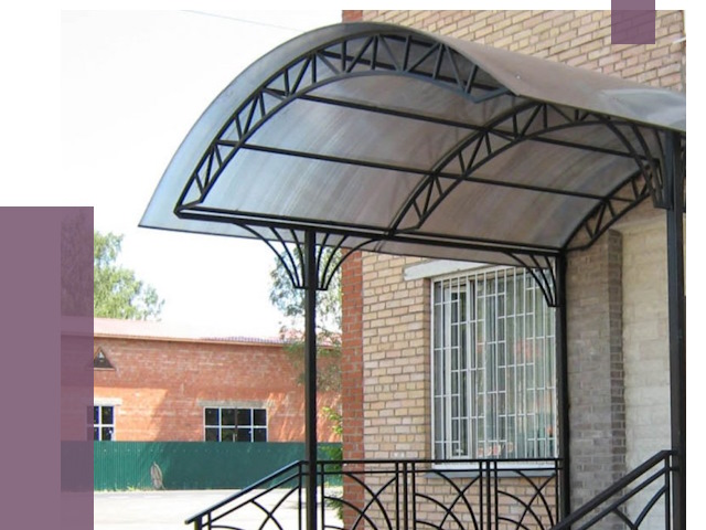 Металлические навесы и козырьки в Шебекине от 12726 руб.