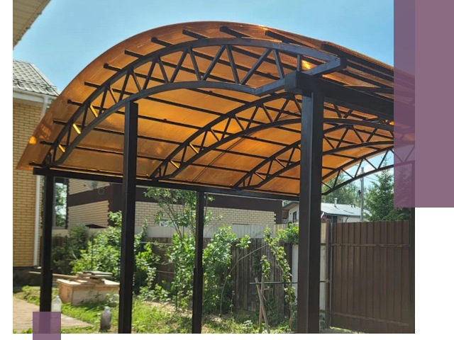 Изготовление навесов под ключ в Шебекине из качественных материалов