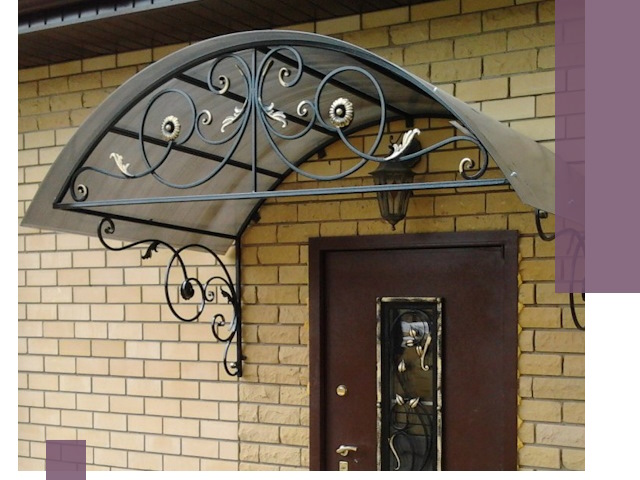 Изготовление козырьков из металла под ключ в Шебекине