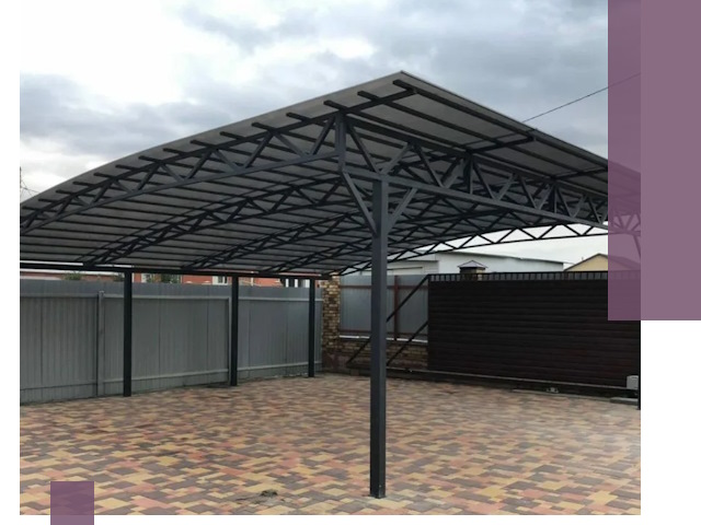 Недорогие навесы под ключ в Шебекине — изготовление и монтаж