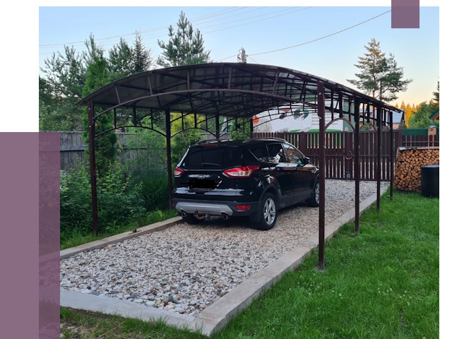 Навесы для автомобиля в Шебекине от 13083 руб.  | ПРОЛЁТ-Шбк