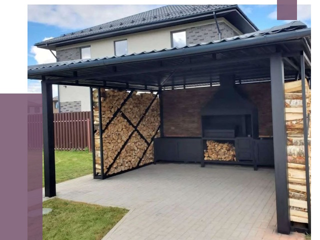 Навесы для барбекю в Шебекине от 12675 руб. под ключ | ПРОЛЁТ-Шбк