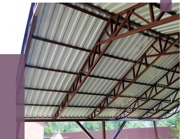 Навесы из профнастила в Шебекине от 7330 руб. | ПРОЛЁТ-Шбк