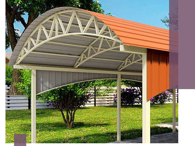 Навесы из профнастила под ключ в Шебекине — установка и монтаж