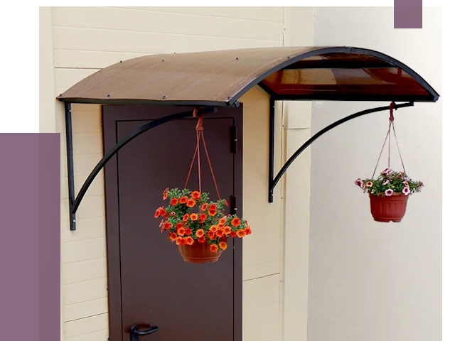 Козырьки над входом в Шебекине от 14762 руб.  | ПРОЛЁТ-Шбк