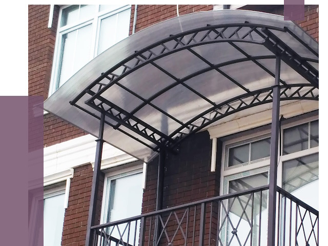 Козырьки над балконом в Шебекине от 8603 руб. | ПРОЛЁТ-Шбк