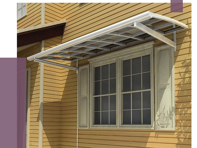 Козырьки над окнами в Шебекине от 7585 руб. — монтаж, покупки | ПРОЛЁТ-Шбк