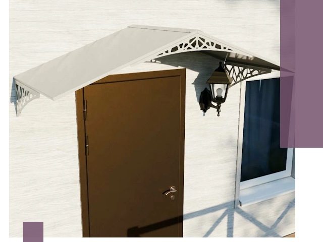 Металлические козырьки на входы и террасы в Шебекине