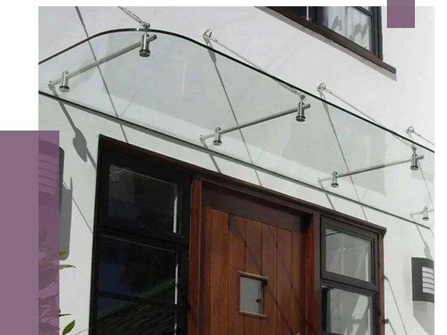 Стеклянные козырьки в Шебекине от 18835 руб. | ПРОЛЁТ-Шбк