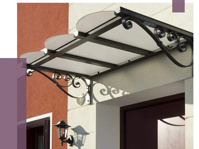 Односкатные козырьки в Шебекине от 8348 руб.  | ПРОЛЁТ-Шбк