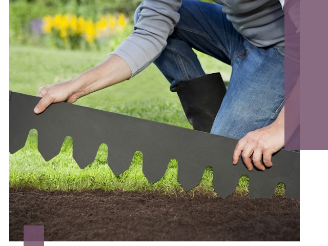 Металлические бордюры для газона в Шебекине — изготовление и монтаж