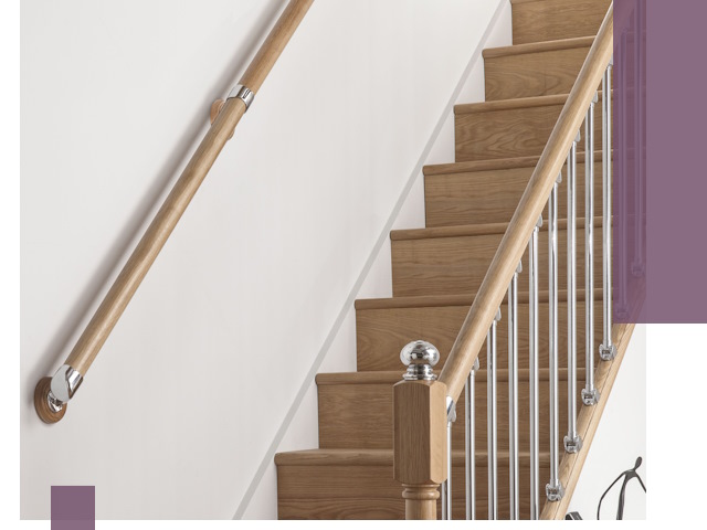 Пристенные поручни из стали и нержавейки под монтаж в Шебекине